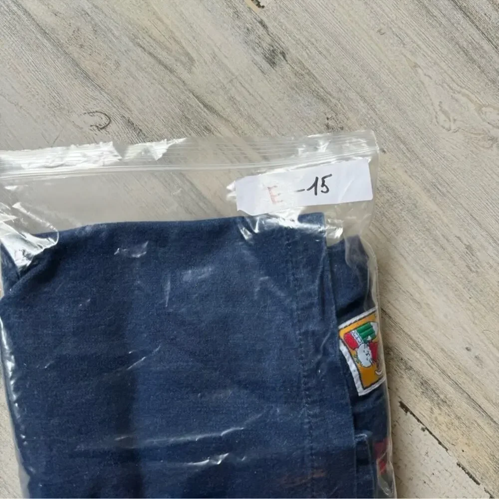Vintage OshKosh B'gosh Girls Denim Long Sleeve Academia A-line Mini Dress Navy‎